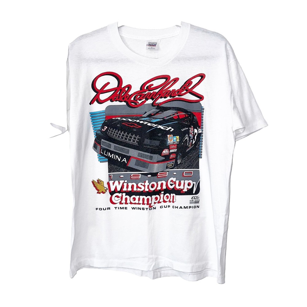 Vintage 1990 Dale Earnhardt Winston Cup Four Time Champion Tee Mens Size L